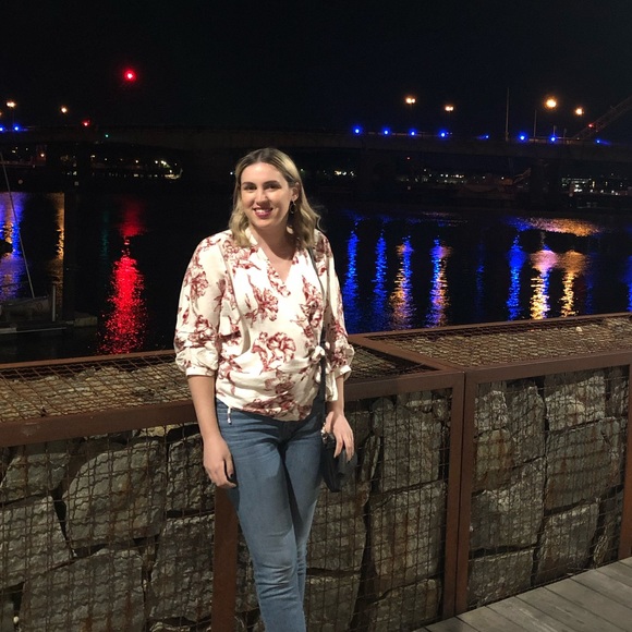 Zara Floral Wrap Blouse - Picture 5 of 5